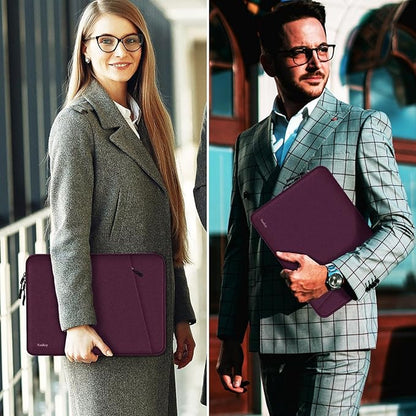 Laptop Sleeve 14 inch, Shockproof Protective Computer Bag with Accessories Pocket, Portable Laptop Case Compatible for 14 inch MacBook Air/Pro, Dell, HP, Acer, Asus, Lenovo, Magenta
