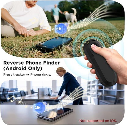 Item Finders Dual System Tracker[No Monthly Fee] Compatible with iOS and Android Air Tags Item Locator Help You Track Your Keys, Wallet, Luggage, Backpack and More(Batteries Not Included)