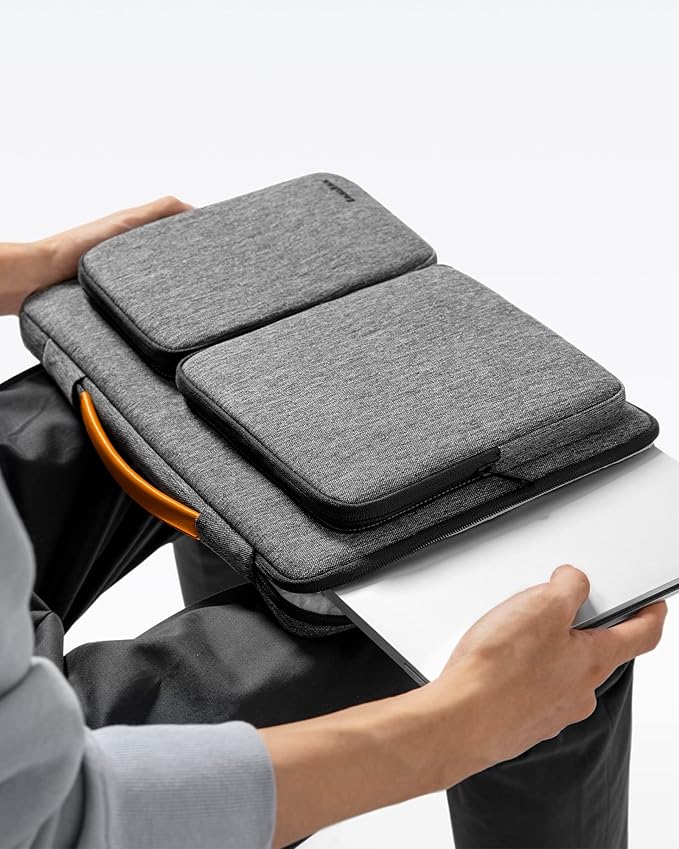 tomtoc 360 Protective Laptop Sleeve for 2025 14-inch MacBook Pro M5/M4/M3/M2 Pro/Max A3434 A3401 2025-2021, 13.5-14.4 Inch Surface Laptop 7/6/5/Studio 2/1, Water-Resistant Carrying Case