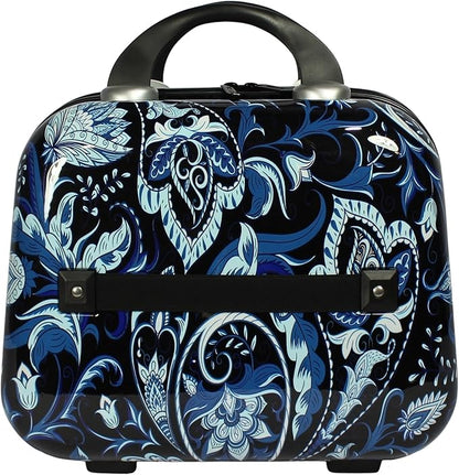 World Traveler VentureX Airline Approved 2-Piece Carry-On Luggage Set – Lightweight Hardside Polycarbonate Suitcase with Spinner Wheels - Paisley