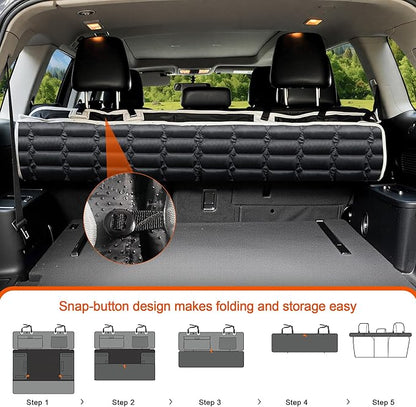 SUV Cargo Liner for Dogs, Waterproof Dog Trunk Cover with Bumper Flap Protector, Pet Cargo Mat for SUVs Sedans Vans, Non-Slip Scratchproof Dog Seat Cover, Large Size Universal Fit