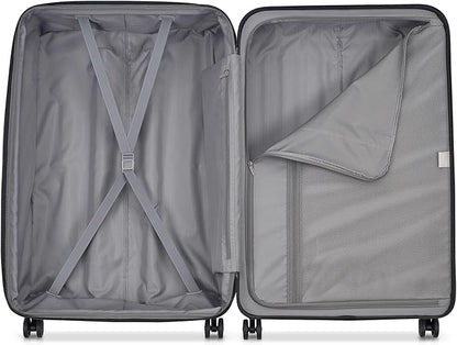 DELSEY PARIS Helium Aero Hardside Expandable Luggage with Spinner Wheels, Latte, Checked-Large 28 Inch