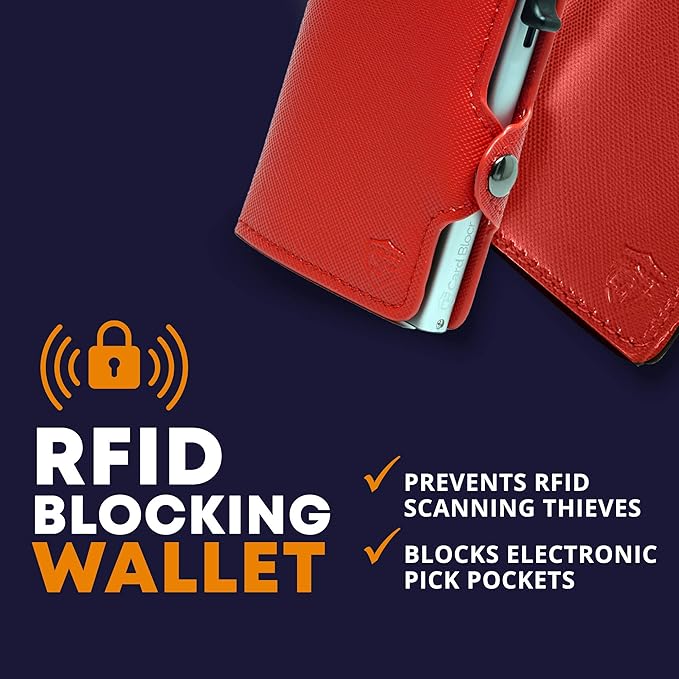 Conceal Plus Small RFID Wallet for Women, Slim Compact RFID Blocking Credit Card Holder Womens Wallet, Smart Pop Up Minimalist Card Case, Holds 4-6 Standard Cards Plus Cash & ID, Compact Travel Wallet