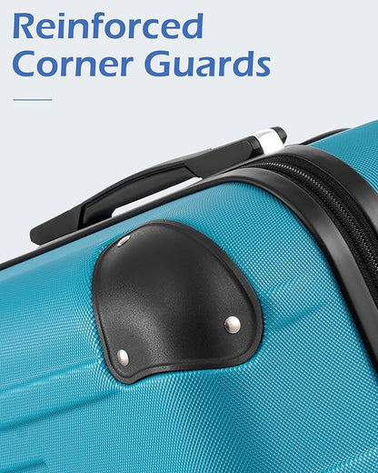 Coolife Luggage Suitcase Carry-on Hardside Travel Luggage TSA Lock Spinner Telescopic Handle