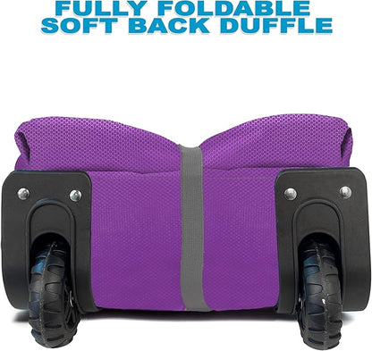 Bago Rolling Duffle Bag with Wheels - 27" 80L Foldable Weekender Bag, Waterproof Travel Duffel Bag, Heavy Duty Lightweight Duffle Bag for Traveling, Rolling Duffel Bag with Wheels (Purple2023)