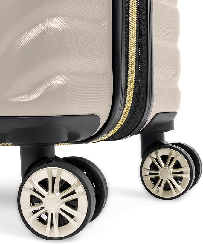 Kenneth Cole REACTION Madison Square Lightweight Hardside Chevron Expandable Spinner Luggage, Taupe, 20-Inch Checked