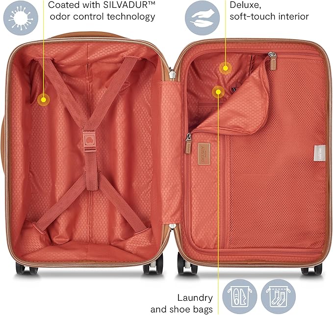 DELSEY PARIS Chatelet Air 2.0 Hardside Luggage with Spinner Wheels, Angora, Carry on 19 Inch