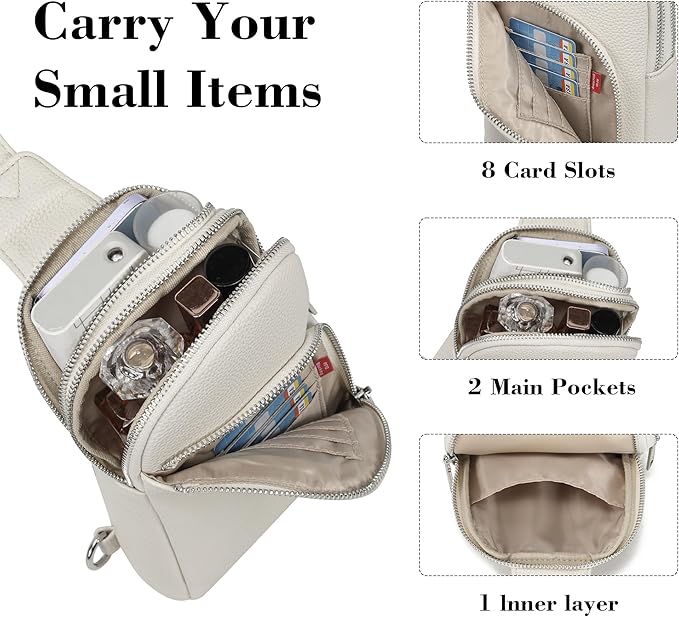 INICAT RFID Blocking Sling Bag,Anti Theft Crossbody Bags for Women,Travel Gifts Cross Body Purses Vegan Leather