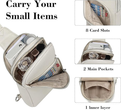 INICAT RFID Blocking Sling Bag,Anti Theft Crossbody Bags for Women,Travel Gifts Cross Body Purses Vegan Leather