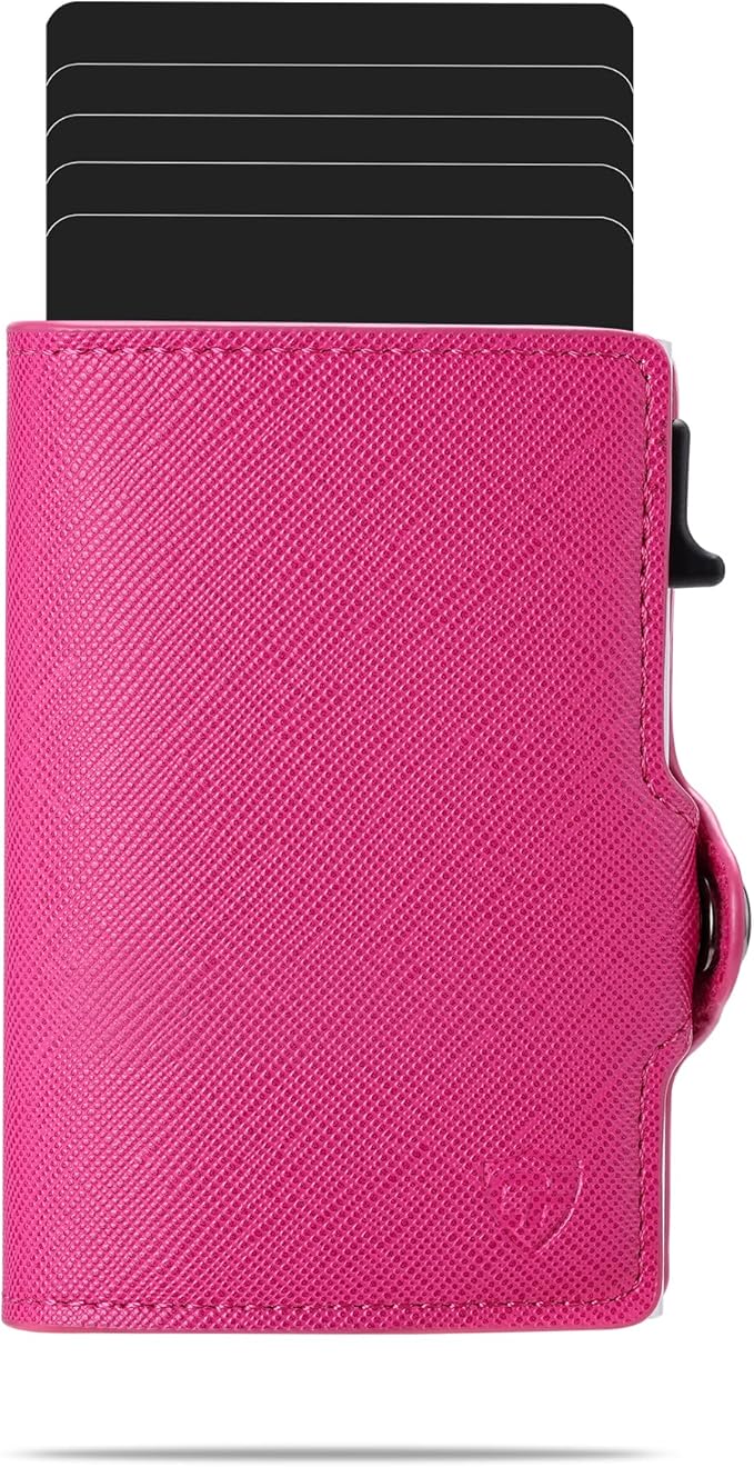 Conceal Plus Small RFID Wallet for Women, Slim Compact RFID Blocking Credit Card Holder Womens Wallet, Smart Pop Up Minimalist Card Case, Holds 4-6 Standard Cards Plus Cash & ID, Compact Travel Wallet