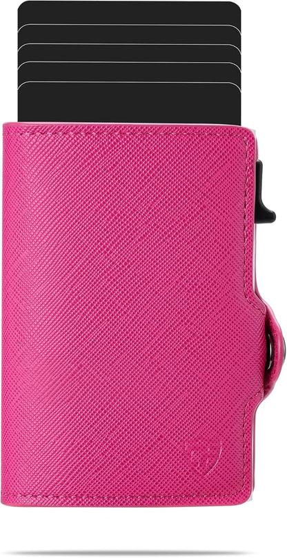 Conceal Plus Small RFID Wallet for Women, Slim Compact RFID Blocking Credit Card Holder Womens Wallet, Smart Pop Up Minimalist Card Case, Holds 4-6 Standard Cards Plus Cash & ID, Compact Travel Wallet