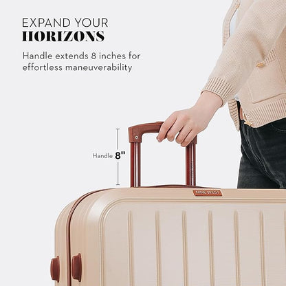 Nine West Bali 32 inch Luggage with Spinner Wheels – Champagne Hardshell Extra Large Suitcases for Travel with Packing & Laundry Bag – Large Lightweight Suitcase with Wheels – Checked Luggage