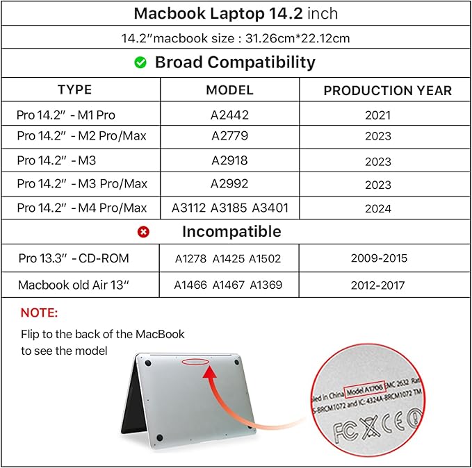 Top Grain Leather 14.2" Slim Laptop 90° Zipper Bag, Removable Wristlet & 4 Pockets, Compatible with 2024 MacBook Pro 14.2" M1 M2 M3 M4 Pro/Max A2442 & Other Laptop, Red Coffee 14.2 Inch