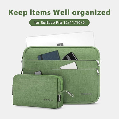 Omnpak Surface Pro 11 Case,13 inch Laptop Sleeve for Surface Pro 12/11/10/9/8/X/7/6/5/4/3 with Side Handle Strap and Accessory Pocket,Recycled PET Laptop Carrying Bag
