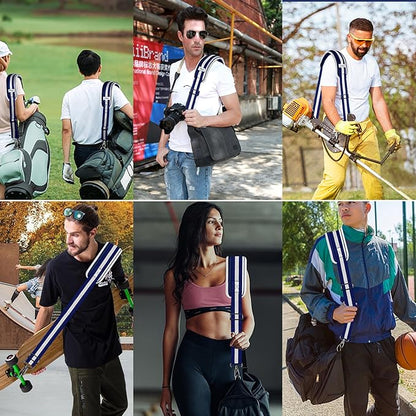 ZINZ 60" Universal Strap with Ultra-thick Fixed Breathable Pad - Adjustable Heavy-duty Shoulder Strap for Laptop, Crossbody Luggage, Gym Bag, Camera Bag and More - TW01B06
