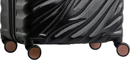 DELSEY PARIS Alexis Durable Luggage Set, Expandable & Lightweight 4-Wheel Spinners, Easy Grip handles for Smooth Journeys, TSA-Lock Incorporated, Men and Women, Black/Rose Gold, 2-Piece Set (21"/29")