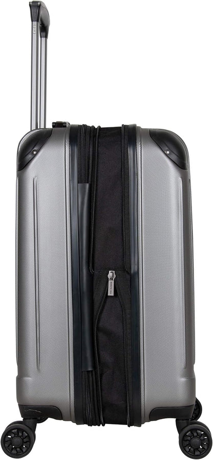 Kenneth Cole Reaction Flying Axis 20" Hardside Expandable 8-Wheel Spinner Carry-On Suitcase, Silver
