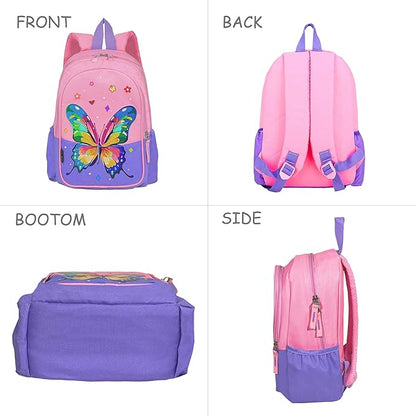 11 Inch Kids Small Toddler Preschool Travel Backpack Cool Cute Cartoon Daypack（Butterfly Purple）