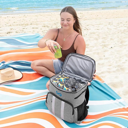 Insulated Backpack Cooler - 54 Cans, 24 Hour Cooling, Wider Straps, Lightweight Leak Proof Liner, Portable Cooler Backpack Bag for Men Women Beach Picnic Travel Lunch Camping - Everlasting Comfort