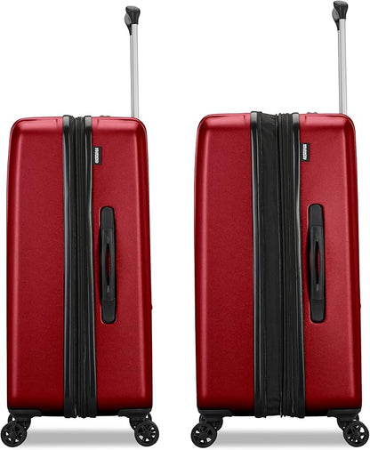American Tourister Westridge Hardside Luggage Set with Spinner Wheels, Holly Red, Carry-On