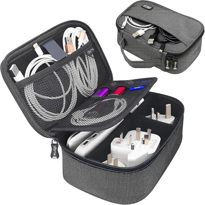 sisma Travel Electronics Organizer Tech Accessories Case Small Carrying Bag for Charging Cables Phone Chargers USB Plugs Power Cords Earbuds Adapter - Special Edition