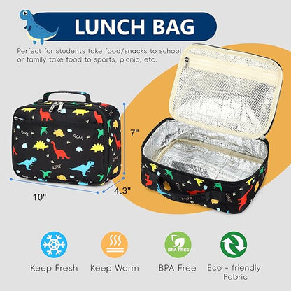CAMTOP Backpack for Kids, Boys Girls Preschool Backpacks with Lunch Box Toddler Kindergarten School Bookbag Set