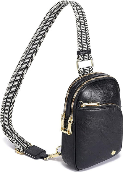 INICAT RFID Blocking Sling Bag,Anti Theft Crossbody Bags for Women,Travel Gifts Cross Body Purses Vegan Leather