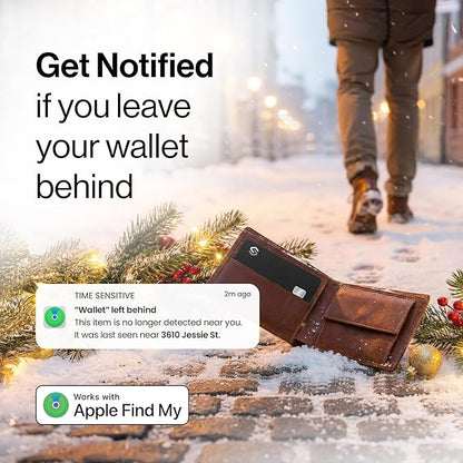 SPOTMINDERS Christmas Stocking Stuffers for Men Apple MFi Certified Credit Card Wallet Tracker PRO (iOS Only) 0.07in Works with Apple Find My White Elephant Gifts for Women Rechargeable Tracking Card