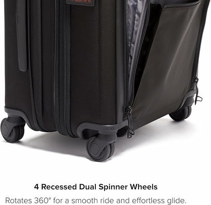 TUMI - Alpha Continental Expandable 4-Wheeled Carry-On Luggage - Compact Travel Suitcase - TSA Lock Tracer - Black