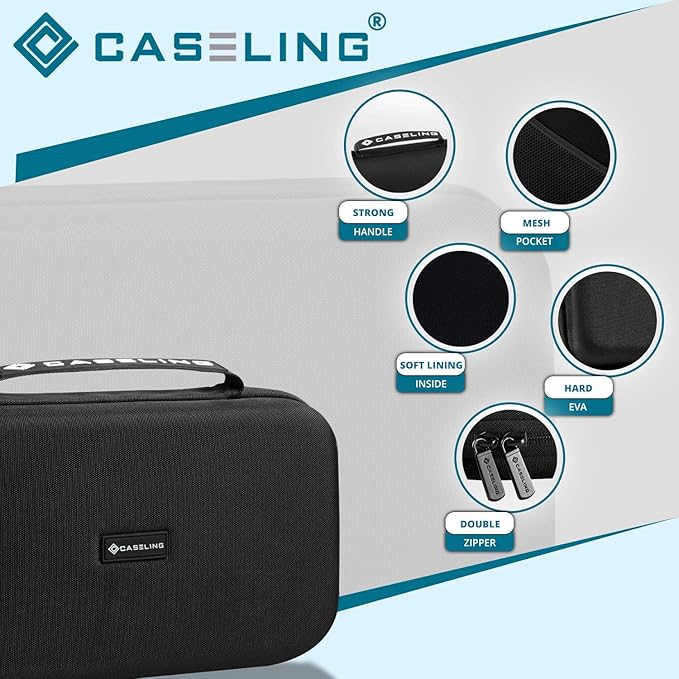 caseling Hard Case Compatible with GB70 2000 Amp 12V Lithium Jump Starter Battery Pack with Mesh Pocket for Accessories