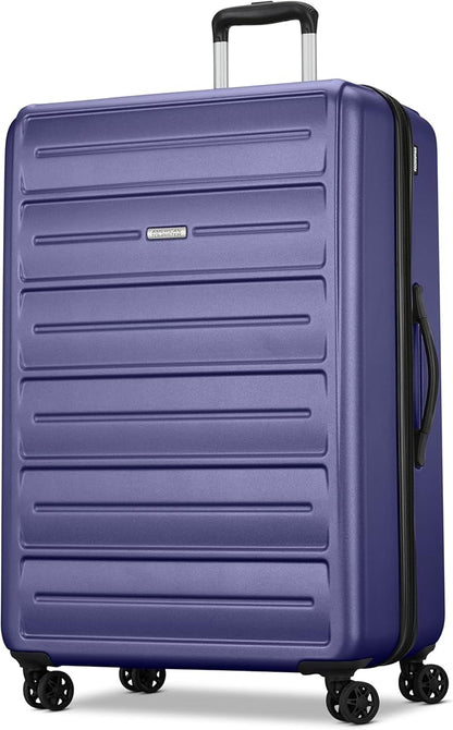 American Tourister Westridge Hardshell Luggage Set - 3 Piece Set - 20" Carry-On, 24” & 28” Checked Luggage Set with 360° Spinner Wheels - Expandable Suitcases for Extended Travel - Dusk Purple