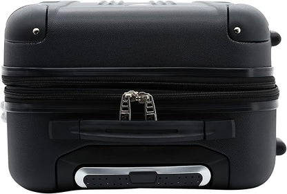 Travelers Club Chicago Hardside Expandable Spinner Luggage, Black, 3 Piece Set