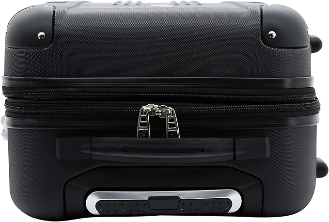 Travelers Club Chicago Hardside Expandable Spinner Luggage, Black, 5 Piece Set