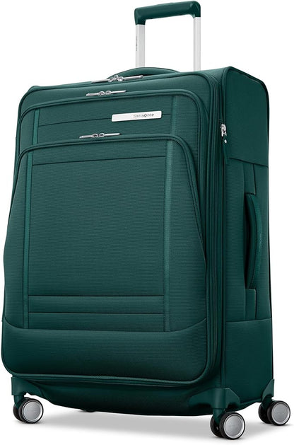 Samsonite UpLIFT Lightweight Large Checked Softside 3-Piece Luggage Set with Spinner Wheels - Expandable - Airline-Approved, Polyester Soft Suitcase for Ultra Light Travel - Emerald Green