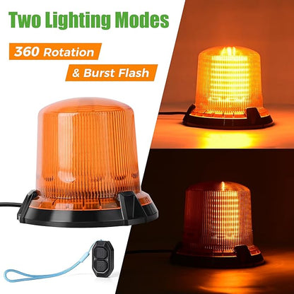10L0L Golf Cart Flashing Safety Warning Light - Waterproof & Dustproof 12-80V Wide Voltage with 3M Cable for School Bus, Police Car, Yacht, Golf Cart