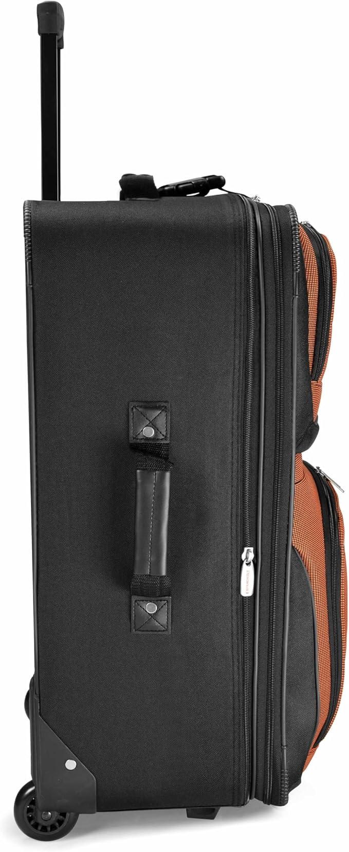 Travel Select Amsterdam Softside Expandable Luggage with Rolling Wheels, Orange, 8-Piece Set (15/21/25/29) with Packing Cubes