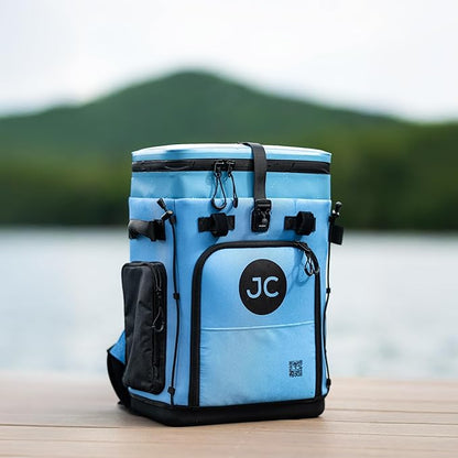 Convertible Cooler Backpack with Dry Storage by JustinCASE | Waterproof Travel Cooler Bag for Drinks, Clothes & Trips