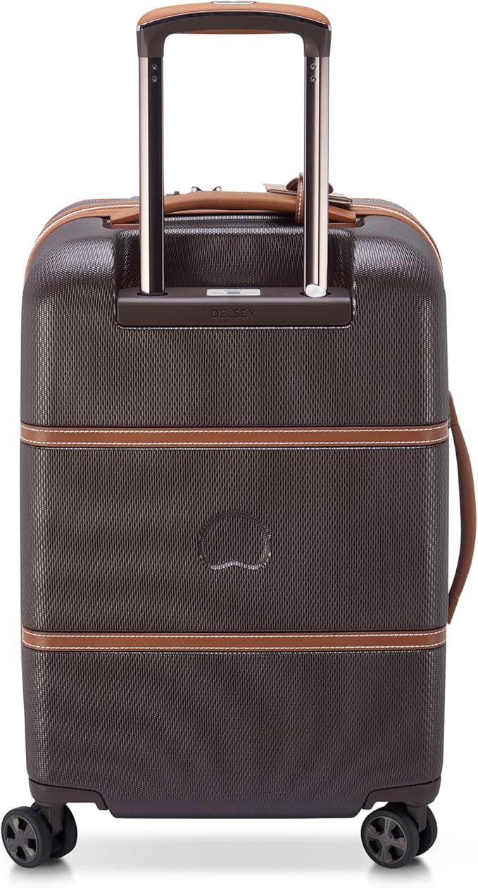 DELSEY PARIS Chatelet Air 2.0 Hardside Luggage with Spinner Wheels, Chocolate Brown, Carry on 20 Inch
