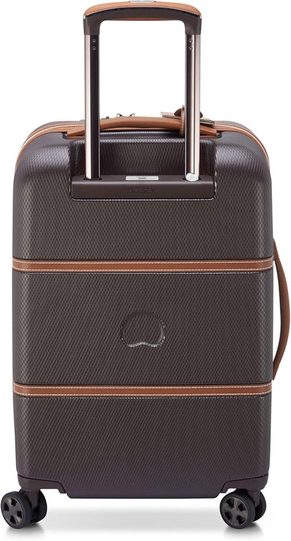 DELSEY PARIS Chatelet Air 2.0 Hardside Luggage with Spinner Wheels, Chocolate Brown, Carry on 20 Inch