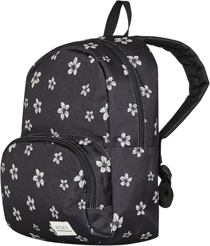 Roxy Women Always Core Backpack | Travel | Everyday Carry | Beach | Polyester | 8L Capacity - Anthracite Sol Searcher Ditsy