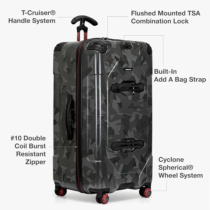 Traveler's Choice Maxporter II 30" Hardside Spinner Trunk Luggage, TSA Lock, Gray Camo