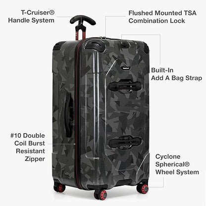Traveler's Choice Maxporter II 30" Hardside Spinner Trunk Luggage, TSA Lock, Gray Camo
