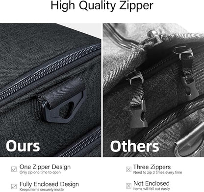 Hanke Carry on Garment Bags for Travel,Convertible Duffle Bag Luggage Bag Weekend Bag with Shoe Compartment,2 in 1 Hanging Suitcase Suit Bag for Men Women,Black