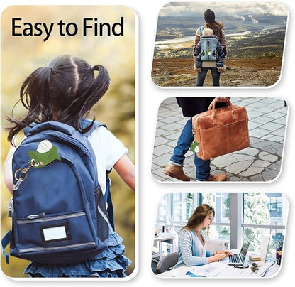 Leather Keychain Case Holder Compatible with Apple AirTag, GPS Airtag Keychain Finder Tracker with Key Ring, Anti-Scratch Protective Air Tag Cover