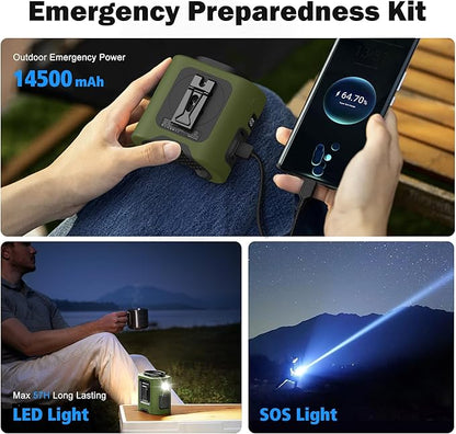 PANERGY 10000mAh Portable Waist Clip Fan, 40H Cooling Personal Wearable Fan, 5 Speeds 16000RPM Strong Belt Fan, Rechargeable Hands-free Neck Fan With Flashlight for Outdoor Jobsite Camping Traveling