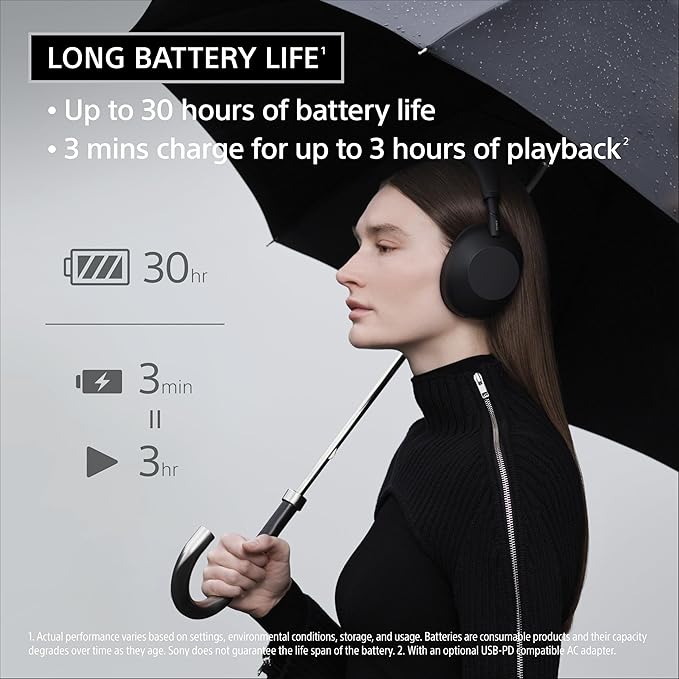 Sony WH-1000XM6 The Best Noise Canceling Wireless Headphones, HD NC Processor QN3, 12 Microphones, Adaptive NC Optimizer, Mastered by Engineers, Studio-Quality, 30-Hour Battery, Black