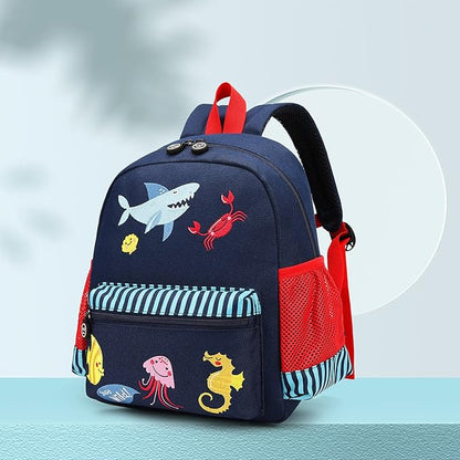 willikiva Cute Zoo 3d Kids Backpack for Boys and Girls Toddler Backpack Bags(Ocean World)