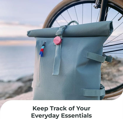 Roam Smart Tracker | Family-Friendly Eco Tracker for Keys, Bags & Kids’ Gear | Works with iOS & Android | Built-in Strap, QR Lost & Found | Replaceable Battery | No Extra App | 1-Pack, Grey