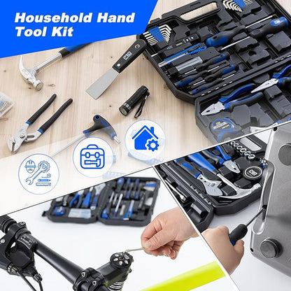 Prostormer 229-Piece Tool Set, General Household Hand Tool Kit with Portable Tool Box, All Purpose Home Tool Kit Includes Essential Tools for Daily Use