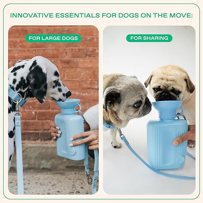 Springer by Springland Dog Water Bottle | Portable Travel Water Bottle Dispenser for Dogs | Dog Gift Seen on Oprah's Favorite Things, Shark Tank | Leak-Proof Bottles | BPA-Free 44oz Gray